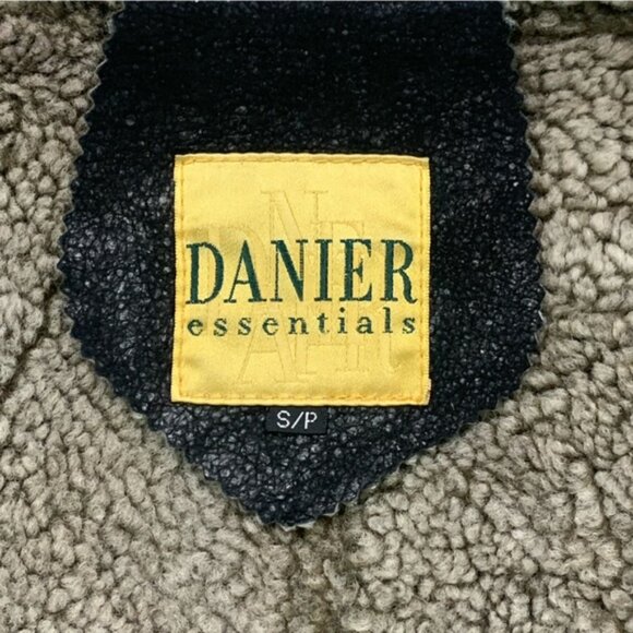 Vintage Danier Shearling Leather Aviator Bomber Jacket - Picture 11 of 14